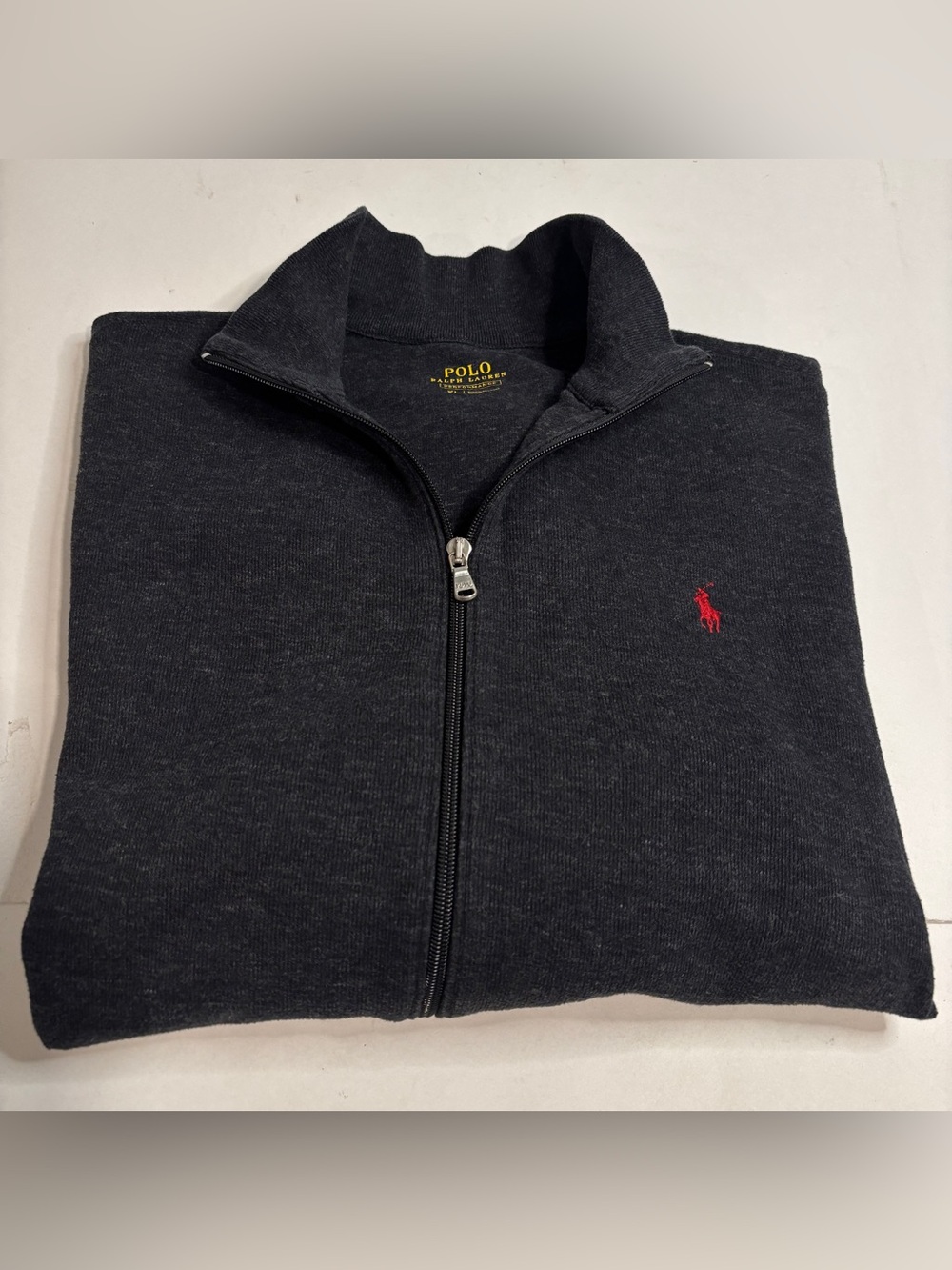 Polo Ralph Lauren Jacket Mens XL Performance Track Full Zip Pony Logo Knit